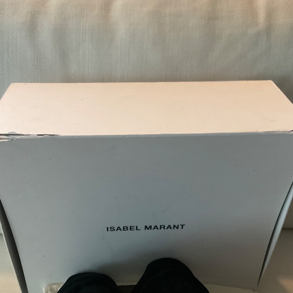 Isabel Marant Beckett Wedge Sneakers Black SZ 39 - Picture 7 of 12